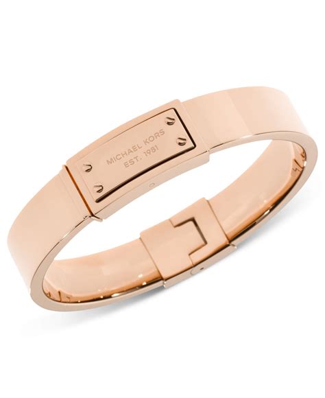 rose gold bangle michael kors|Michael Kors rose gold bracelet.